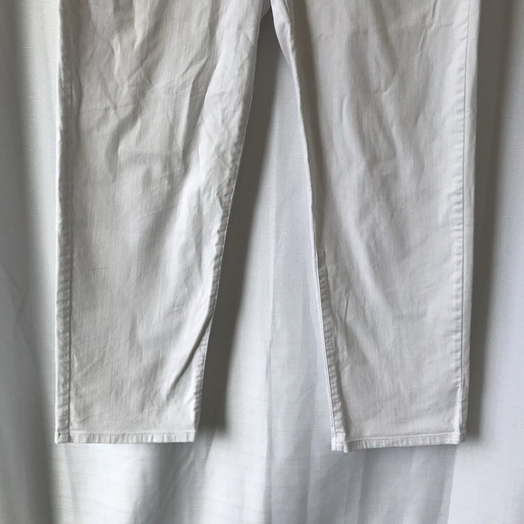 Eileen Fisher Jeans Organic Cotton Straight Jeans Stretch White Denim Size 14 - Picture 3 of 14